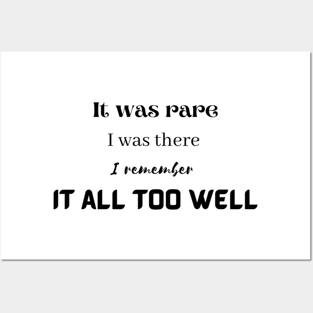 all too well callygraphy quote Wall Art by maplejoyy